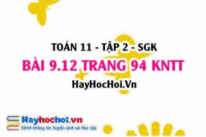 Bài 9.12 trang 94 Toán 11 tập 2 Kết nối tri thức